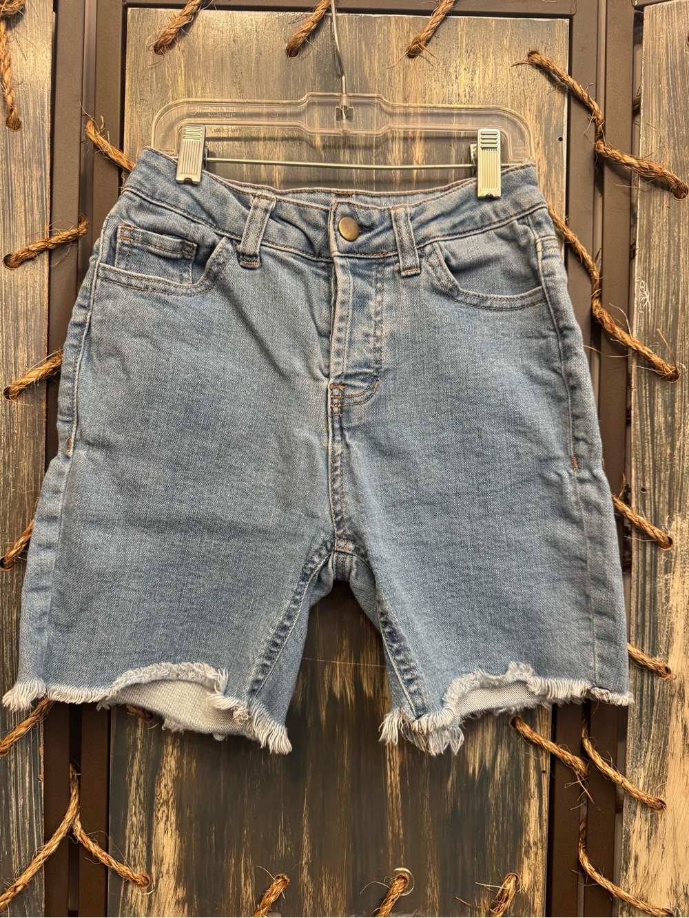 Vanilla Star Light Wash Denim Girls Bermuda Shorts